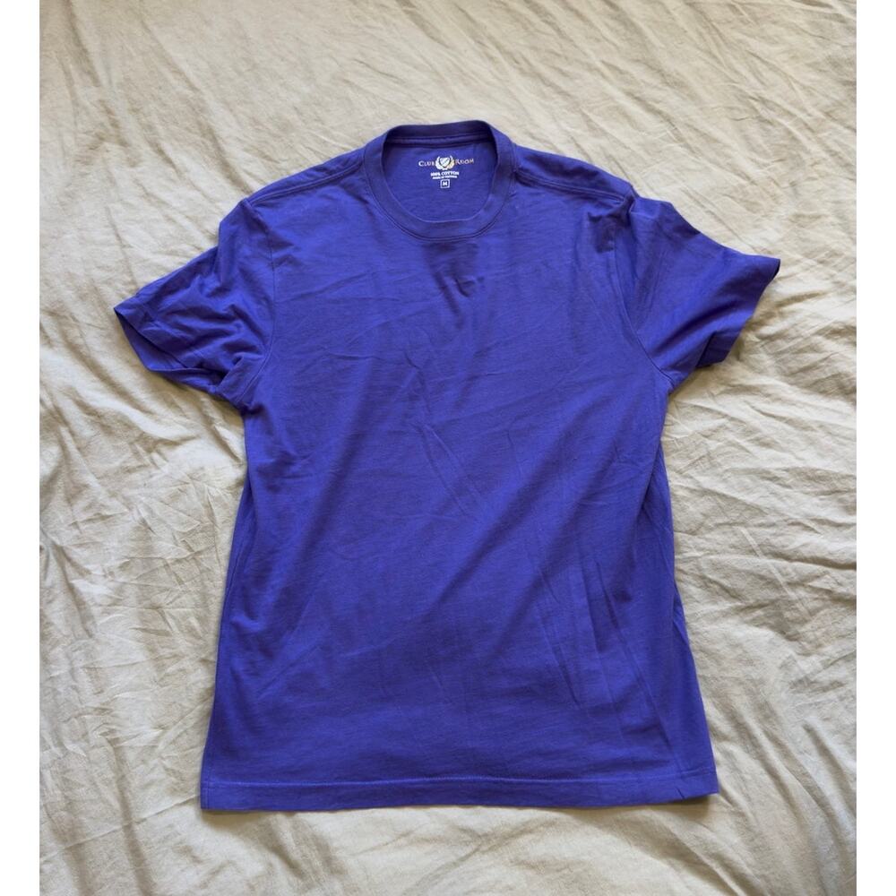 CLUB ROOM 100% Cotton Purple Basic T-Shirt